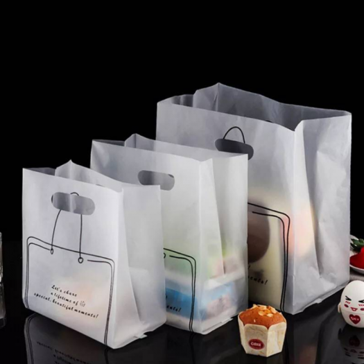 Transparent Plastic Restaurants Custom Takeaway Bag With Takeaway Bags Food Packaging Plastic Customizable